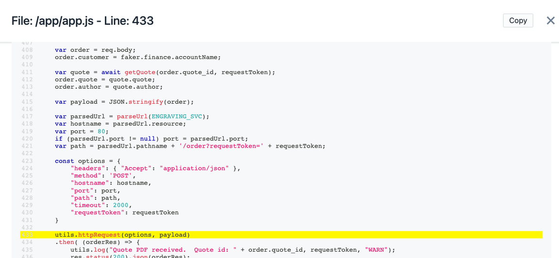 lineOfCode